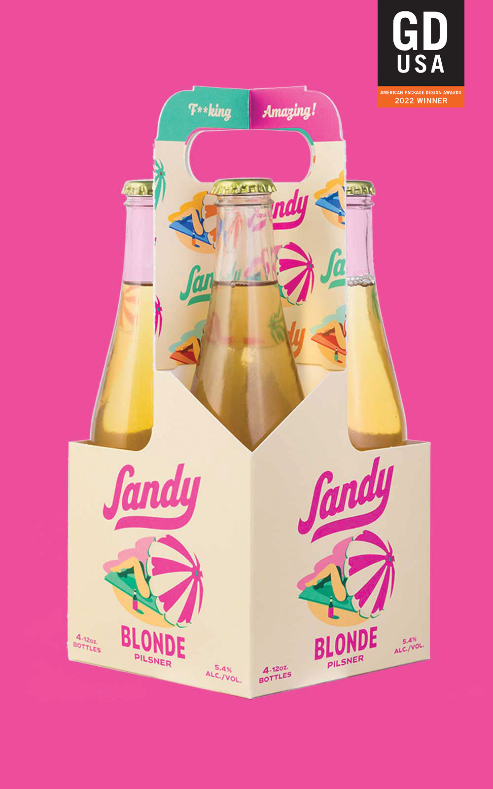 Sandy Beer with Packaging award