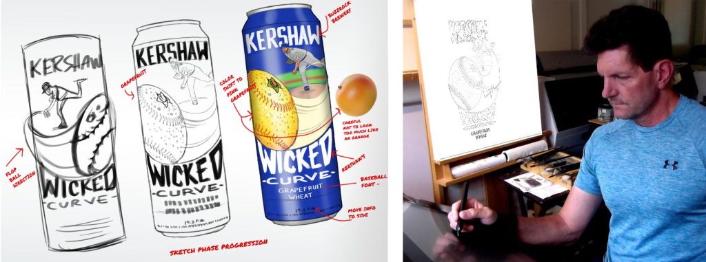 illustration for the Kershaw Beer can